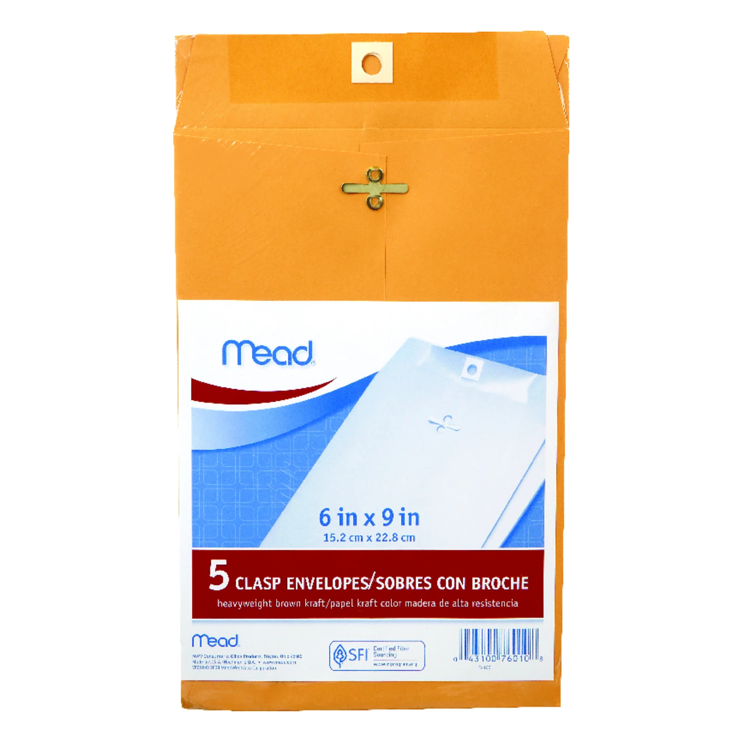 Clasp Envelopes, 6.5 x 9.5 In., 5-Pk.