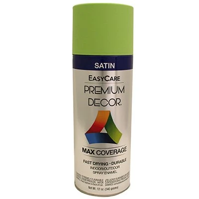 Premium Decor Spray Paint, Sour Apple, Satin, 12 oz.