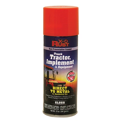 Rust-Preventative Spray Paint & Primer, Direct-to-Metal, Truck, Tractor, Implement & Equipment, Husqvarna Orange, 12 oz.