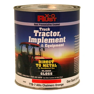 Rust-Preventative Paint and Primer Direct to Metal for Truck Tractor Implement Equipment Allis Chalmers Orange 1 Quart