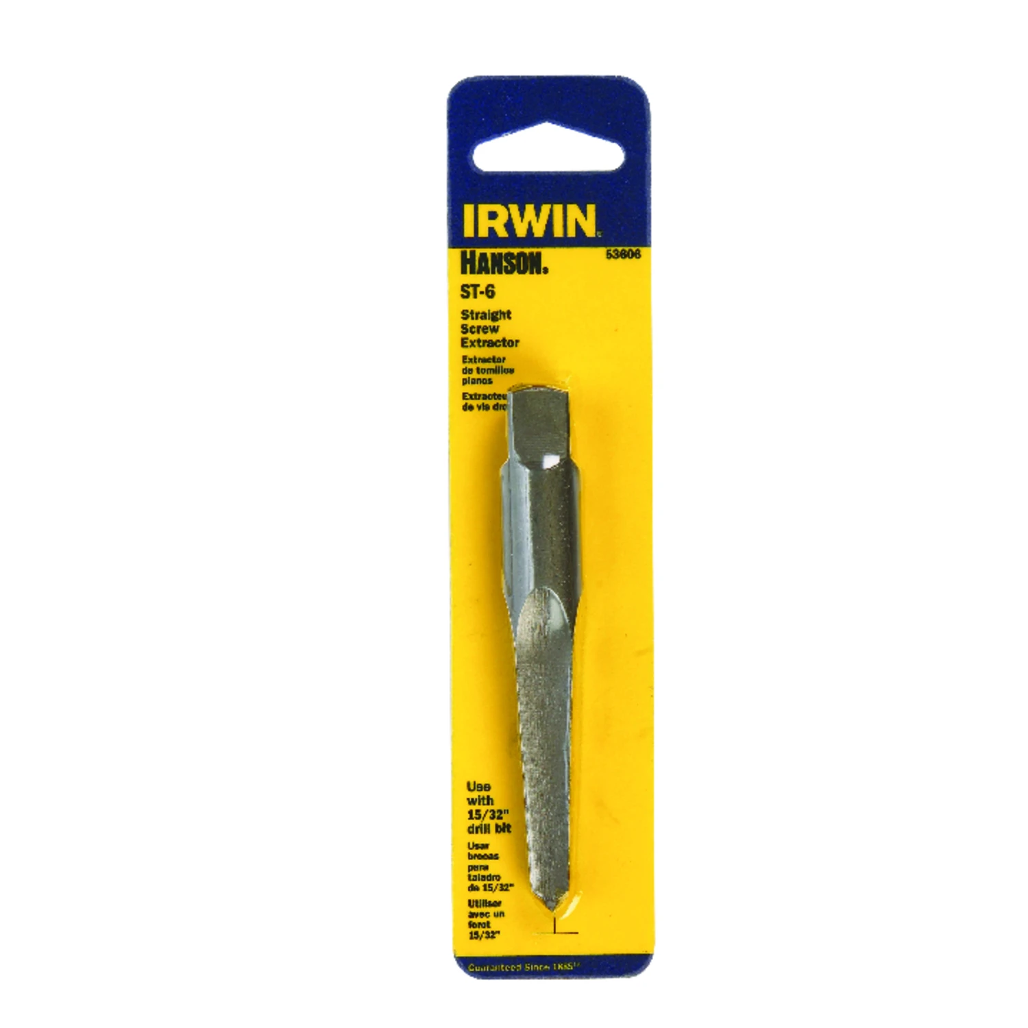 Hanson 15/32 In. Carbon Steel Straight Screw Extractor 7 In. Model 53606