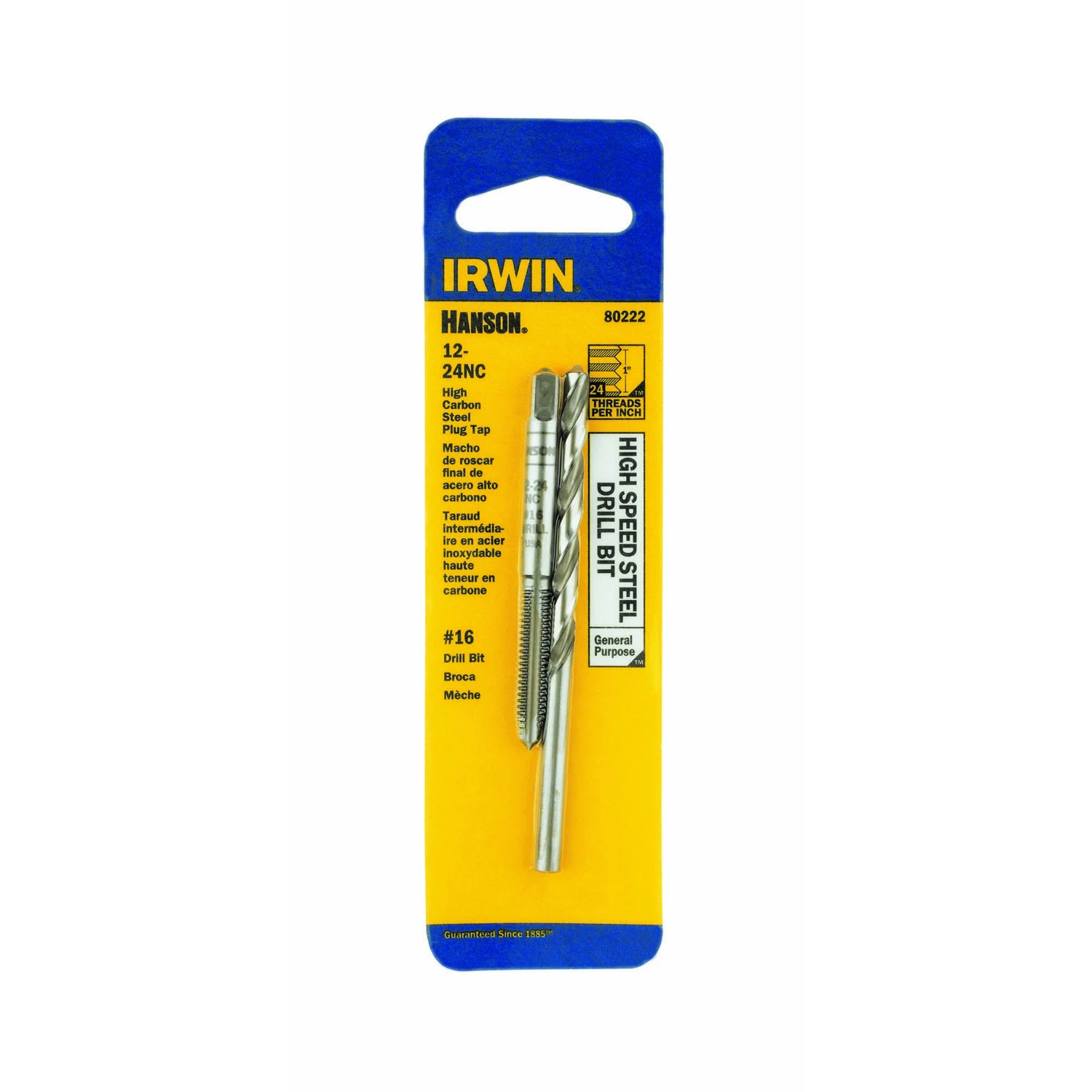 Tap and Drill Set with National Coarse Thread Size Number 12 by 24
