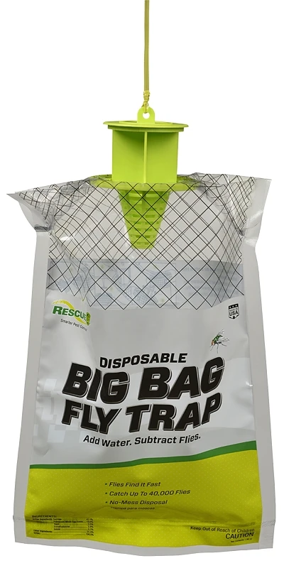 Big Bag Disposable Outdoor Fly Trap - 40,000 Capacity, Non-toxic, Easy To Use