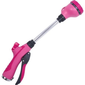 15-inch 8-pattern Watering Wand With Flow Control In Raspberry Red