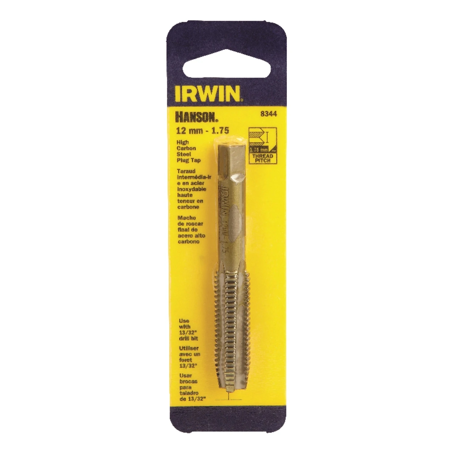 Metric Tap Carbon Steel 12 Millimeter by 1.75 Pitch Thread Size