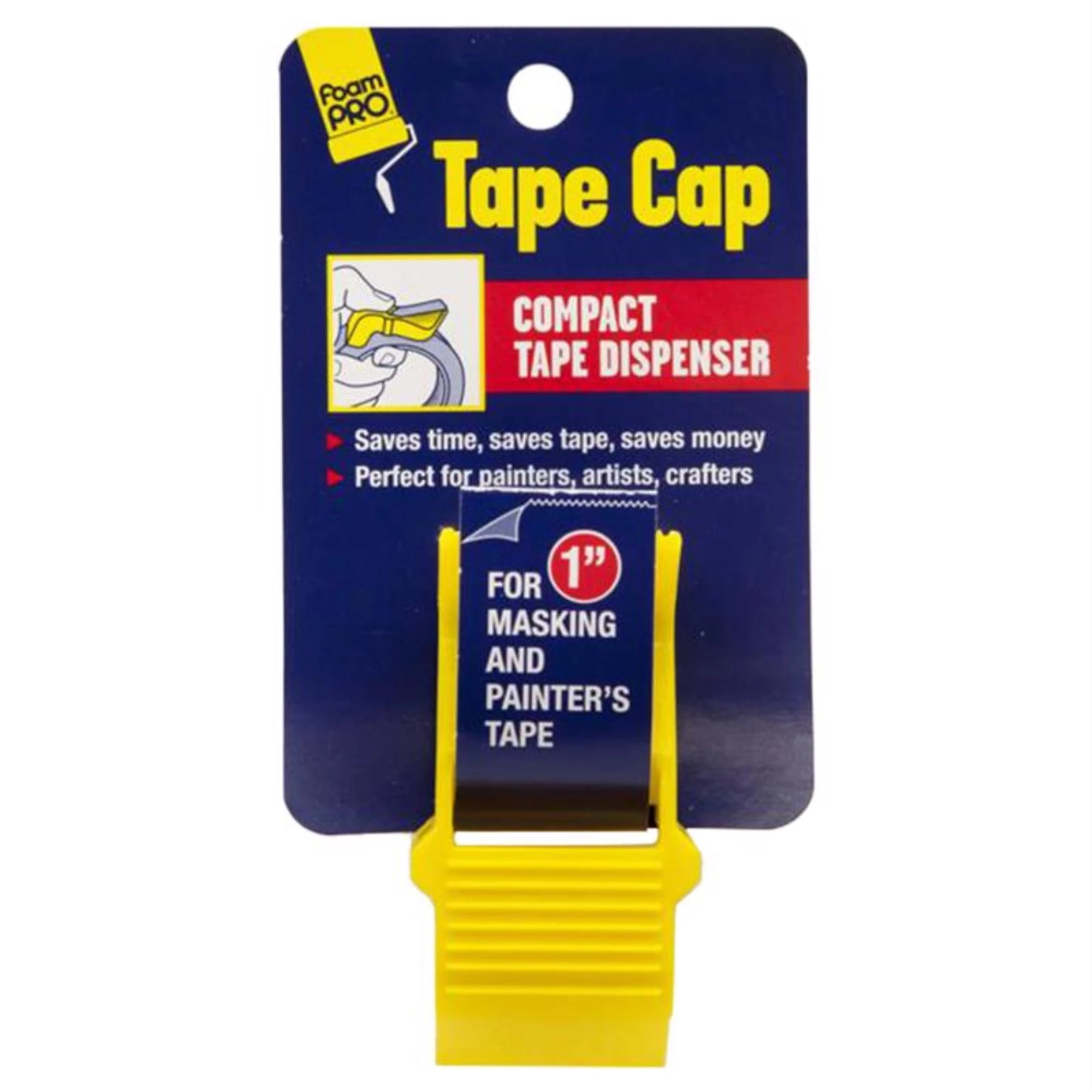 Compact Tape Dispenser, Fits 1-In. Masking & Painter's Tape Rolls