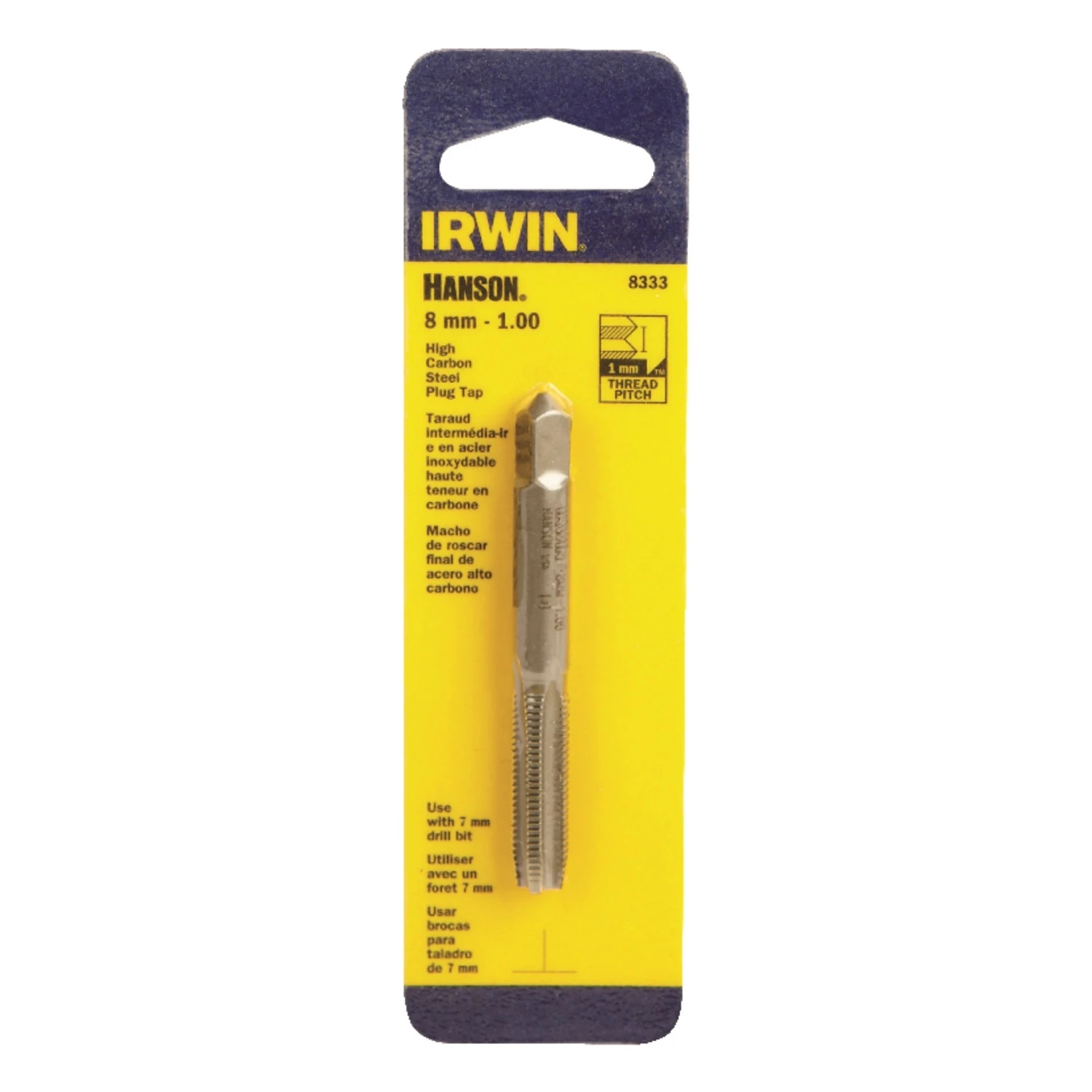 Hanson High Carbon Steel Metric Plug Tap 8mm X 1.00 - 1 Piece