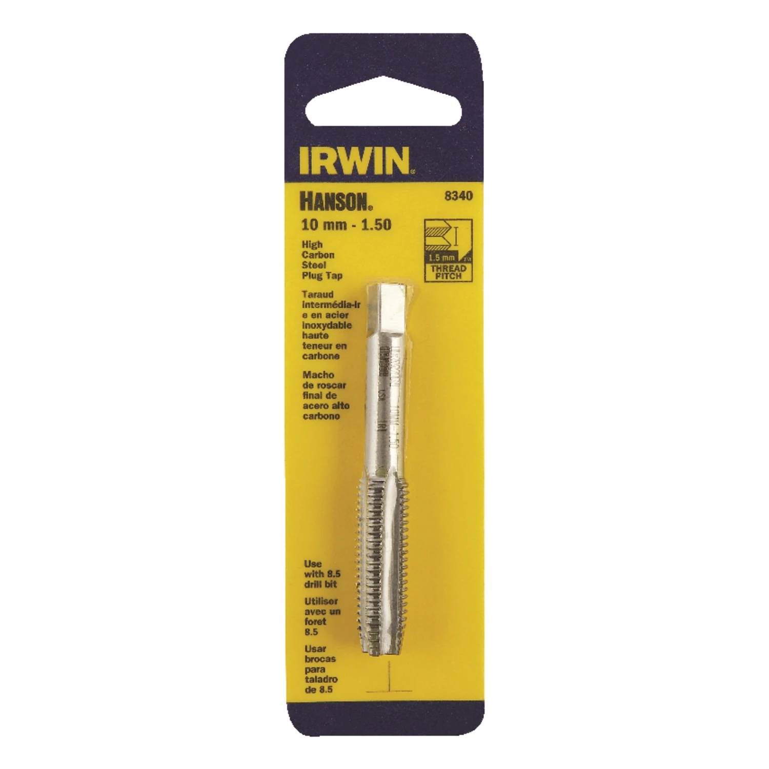 Hanson High Carbon Steel Metric Plug Tap 10mm-1.50, 1 Piece