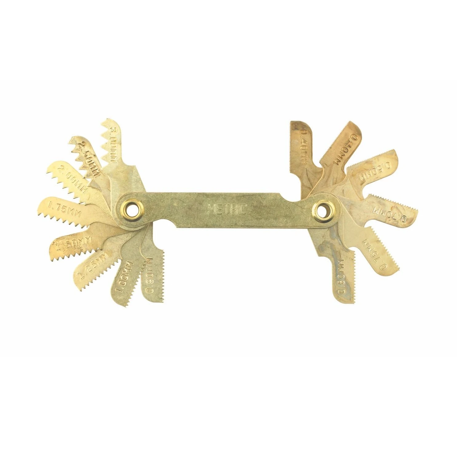 Hanson High Carbon Steel Metric Thread Pitch Gauge 16 Leaf 12016