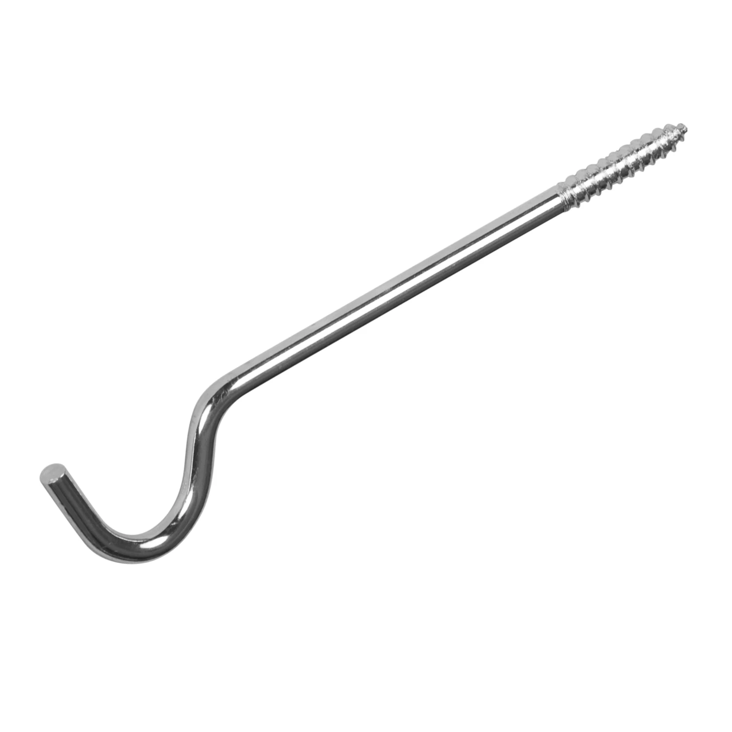 Single Center Curtain Rod Support Hook - 2 Inch Projection, Chrome Finish