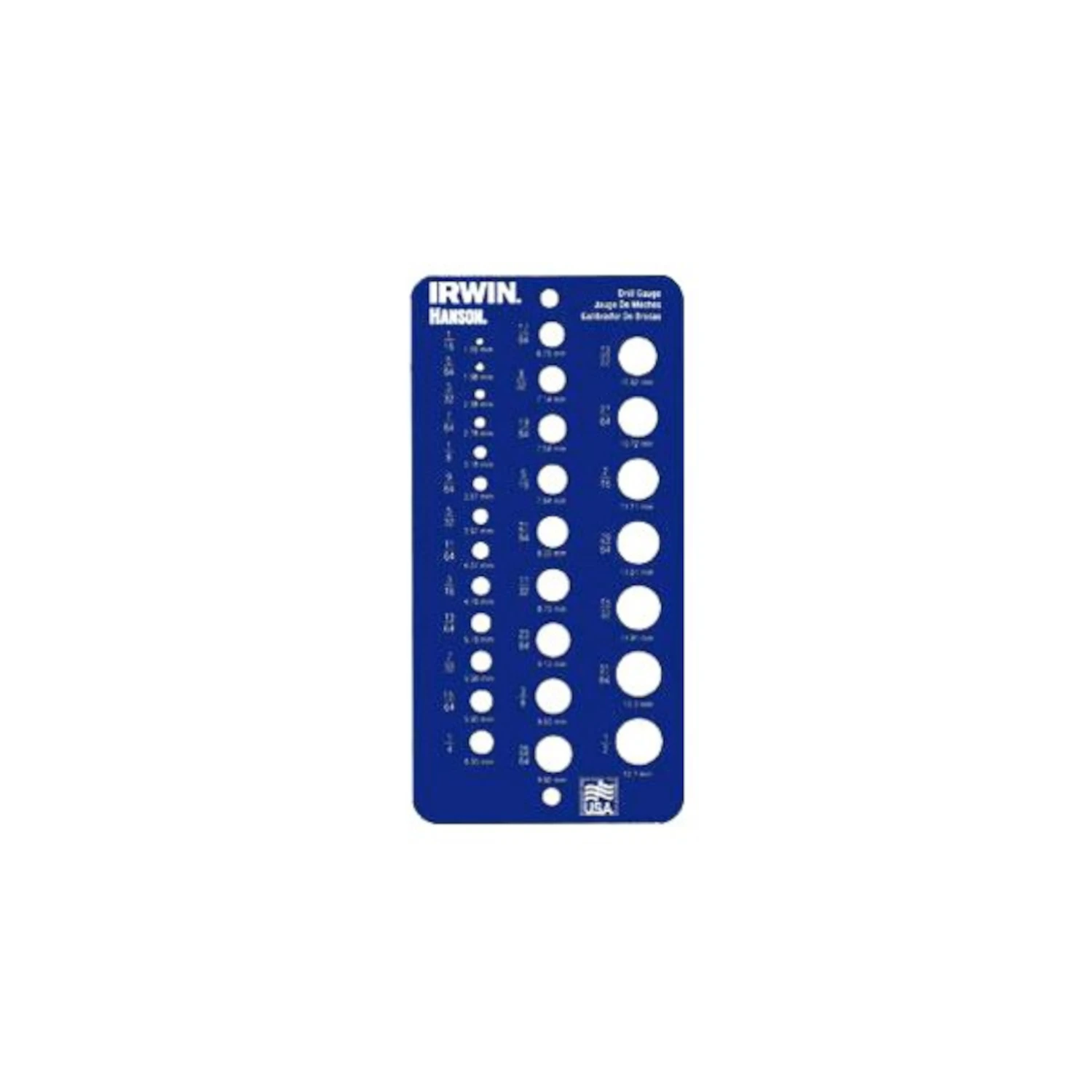 1/16 In. To 1/2 In. Fractional Drill Gauge - Heavy-gauge Steel