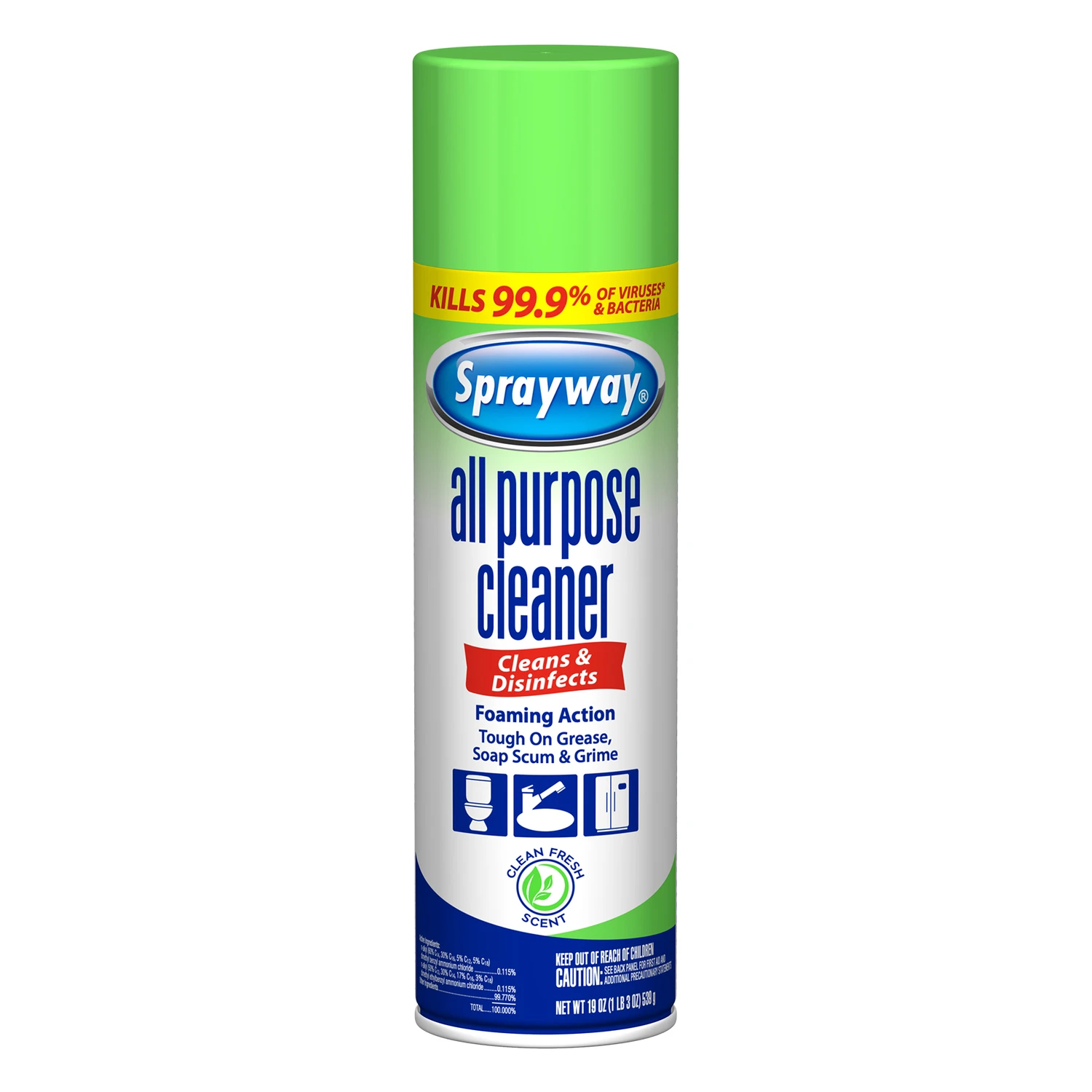 19 Oz. All Purpose Cleaner Disinfecting Spray - Fresh Scent, Aerosol
