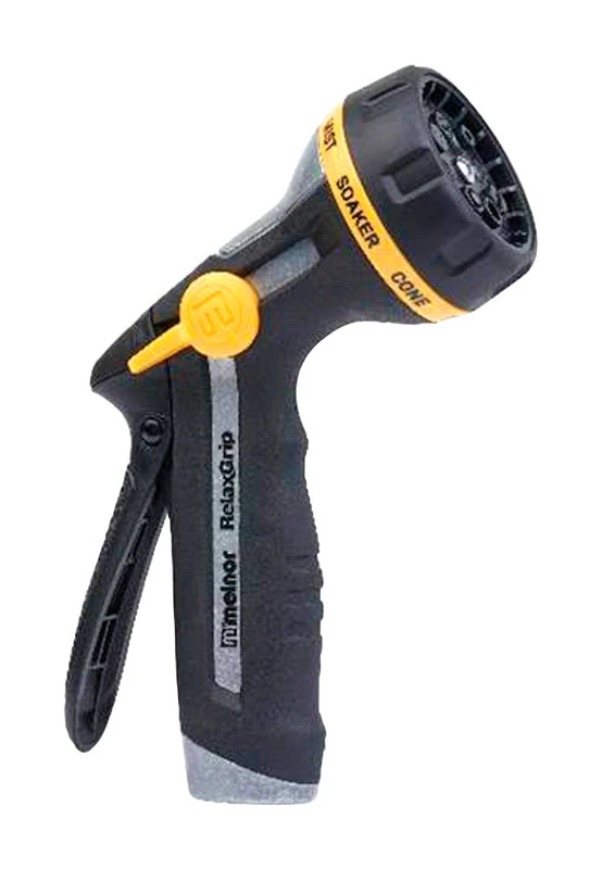 Relaxgrip 8-pattern Adjustable Metal Hose Nozzle, Gray, Model R201
