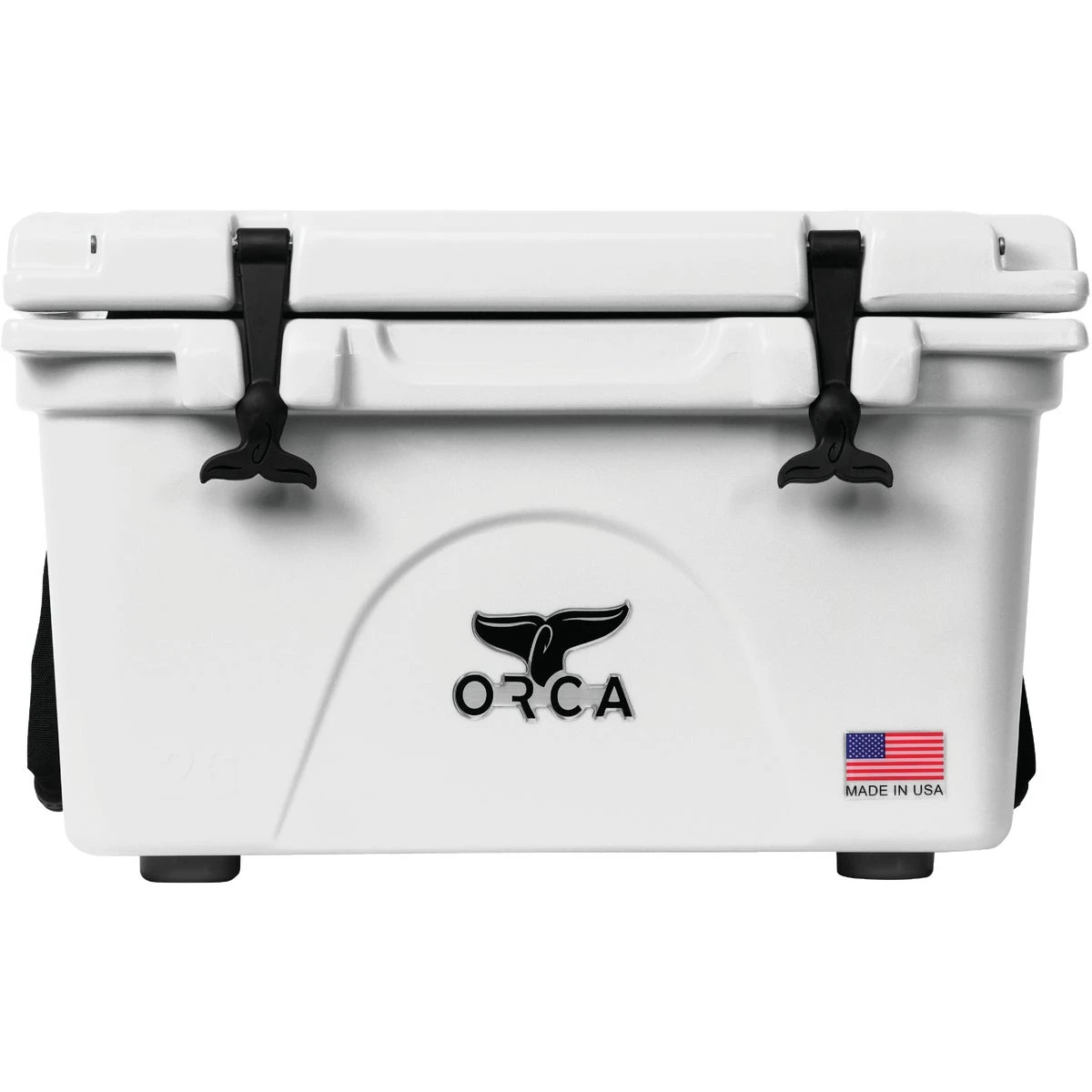 26 Qt. White Cooler With Cargo Net And Easy-flow Drainage Spout