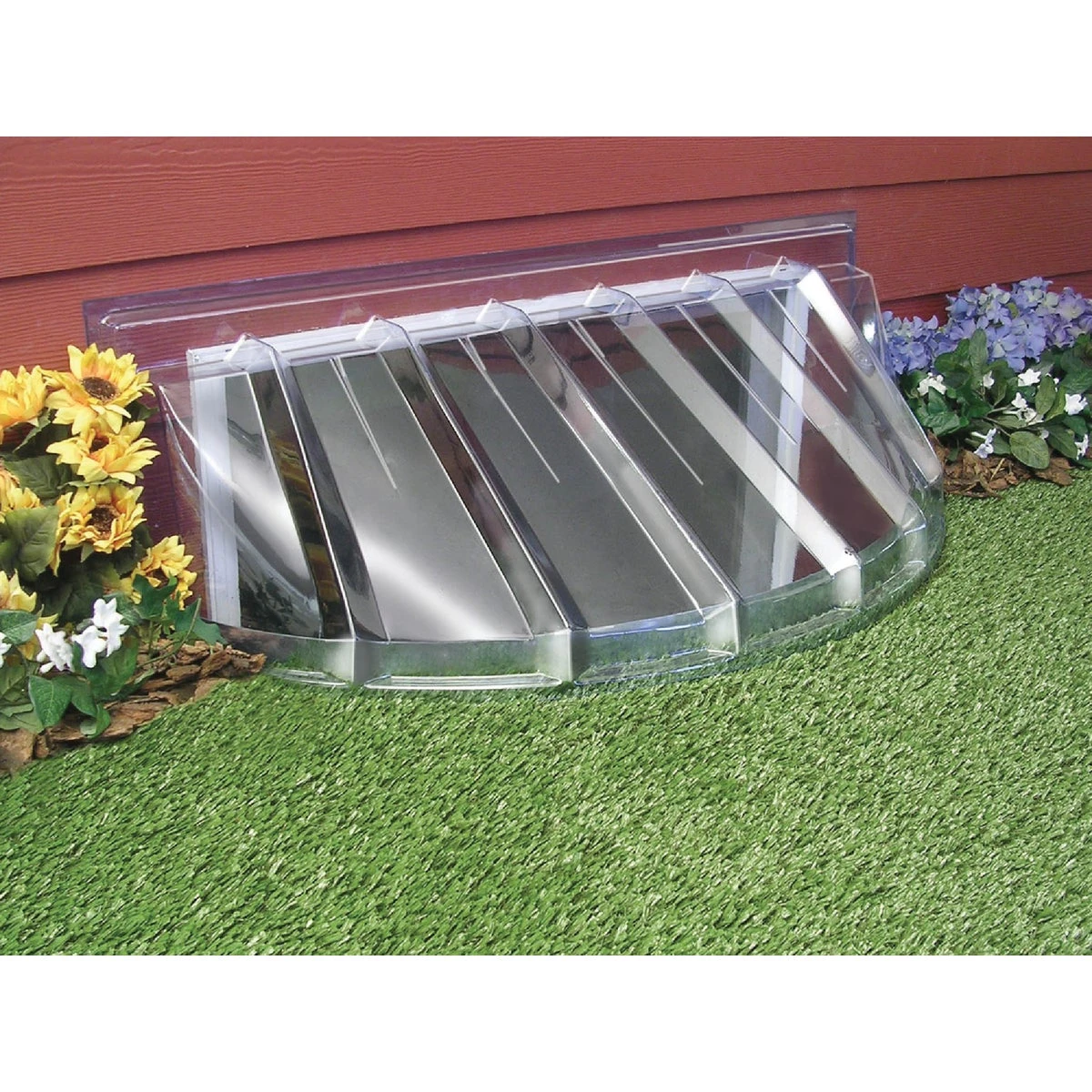 42 In. X 18 In. Circular Plastic Window Well Cover, Model W4218