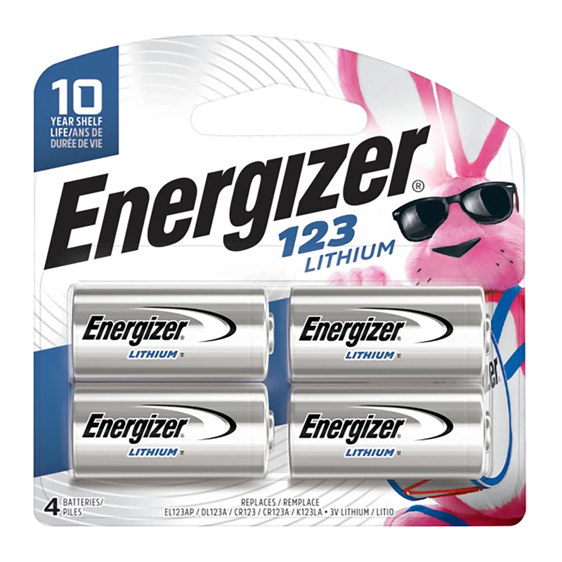 3V Photo Lithium Batteries, 123, 4 Pack