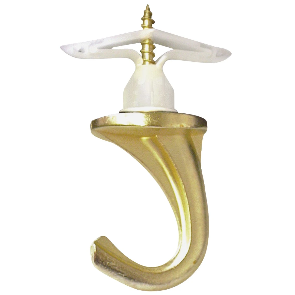 HILLMAN Large Antique Brass Gold Steel 0.95 in. L Ceiling Hook 75 lb 1 pk