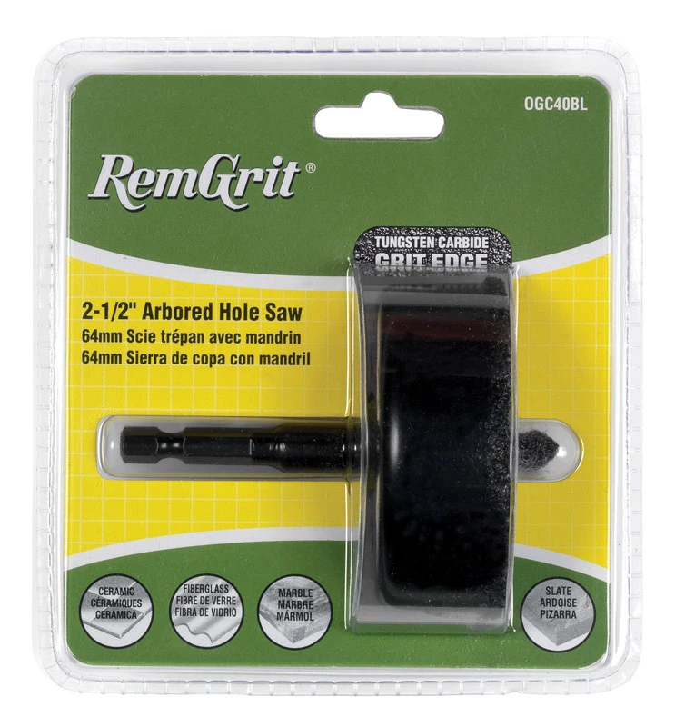 Remgrit 2-1/2 In. Carbide Grit Hole Saw For Hard Materials