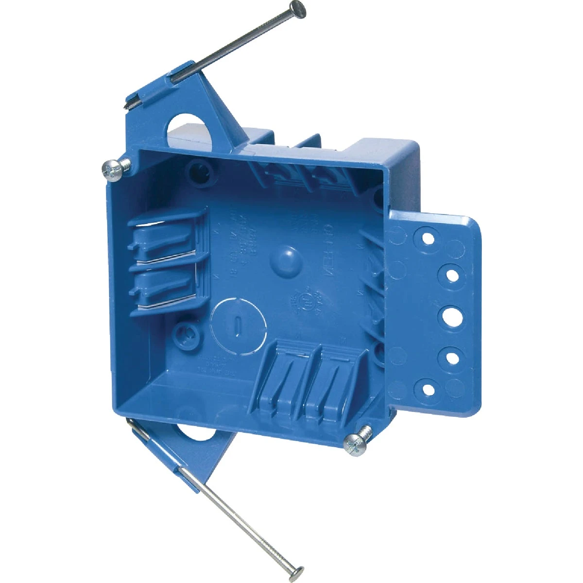 Nail-on 4 In. X 4 In. Square Junction Box With Integral Clamps