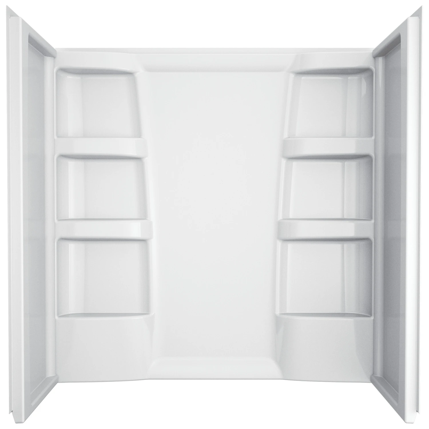 Hycroft 3-piece 60 In. L X 30 In. D White Bathtub Wall Kit