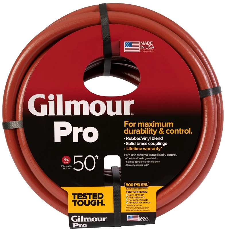 25 Series Commercial Hose 3/4 Inch by 50 Feet 6-Ply Red Rubber and Vinyl