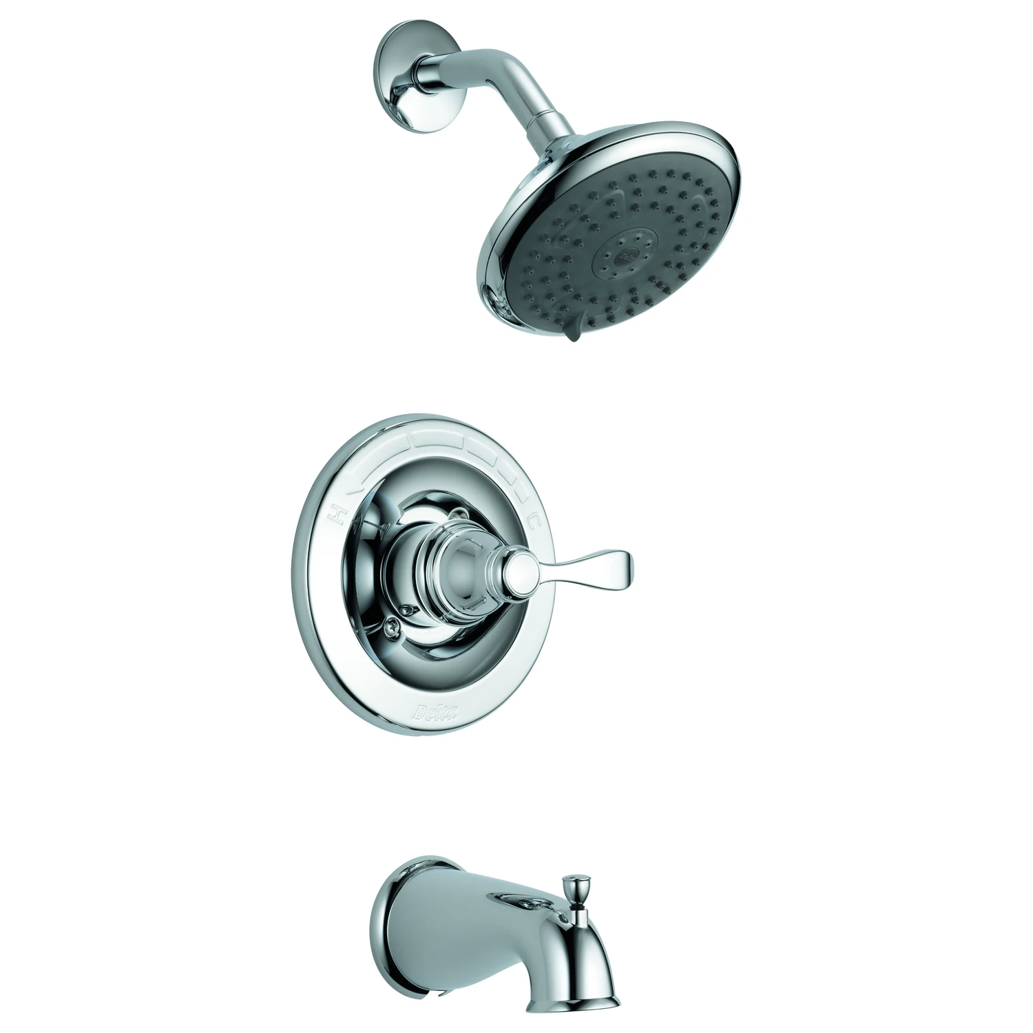 Porter Chrome Single-handle Lever Tub & Shower Faucet With Multichoice Valve