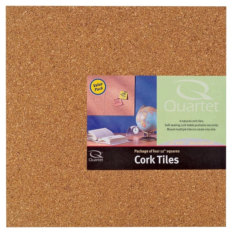 Cork Tiles, 12 x 12 In., 4-Pk.