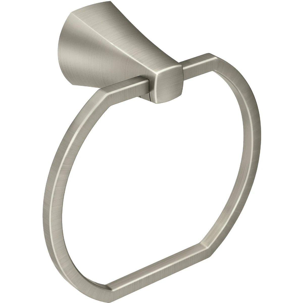 Lindor Spot-Resistant Brushed Nickel Towel Ring for Bathroom