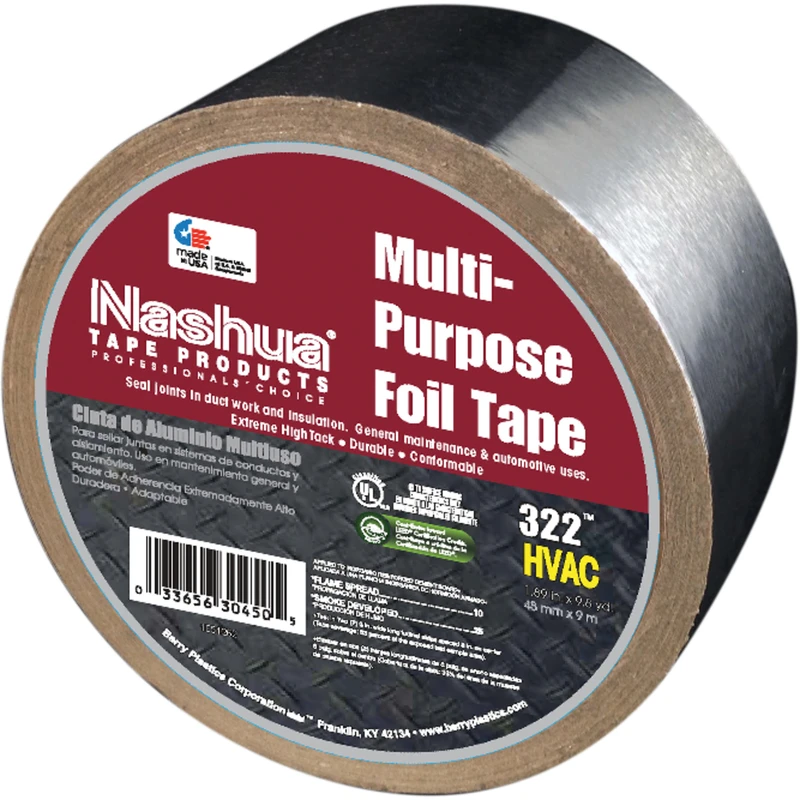 1.89 In. W X 9.8 Yd L Silver Foil Tape - Multi-purpose Insulation And Repair