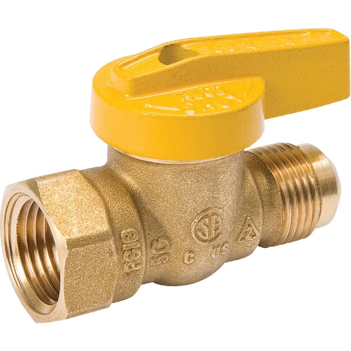1/2 In. Flare X 1/2 In. Fip Forged Brass Gas Ball Valve