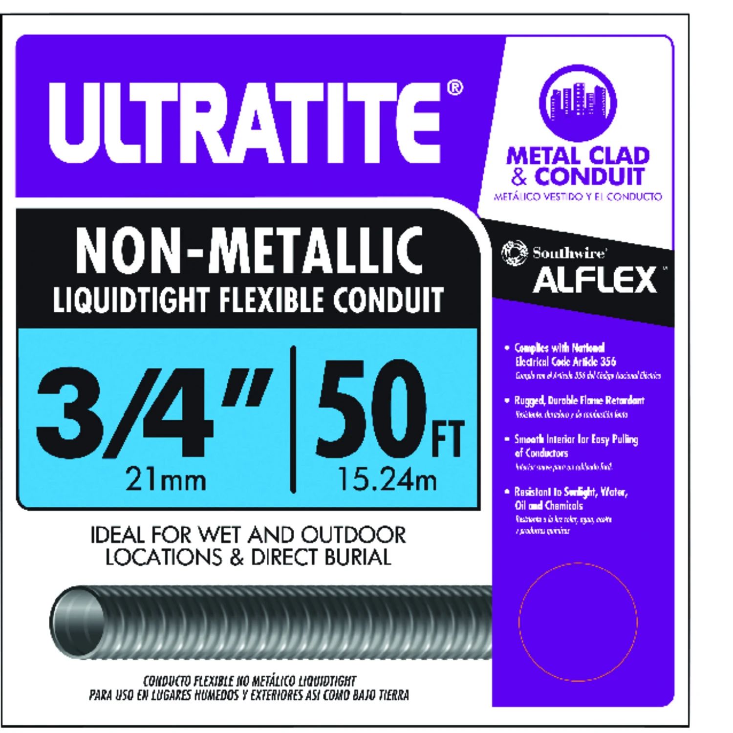 3/4 In. X 50 Ft. Flexible Non-metallic Liquid Tight Conduit