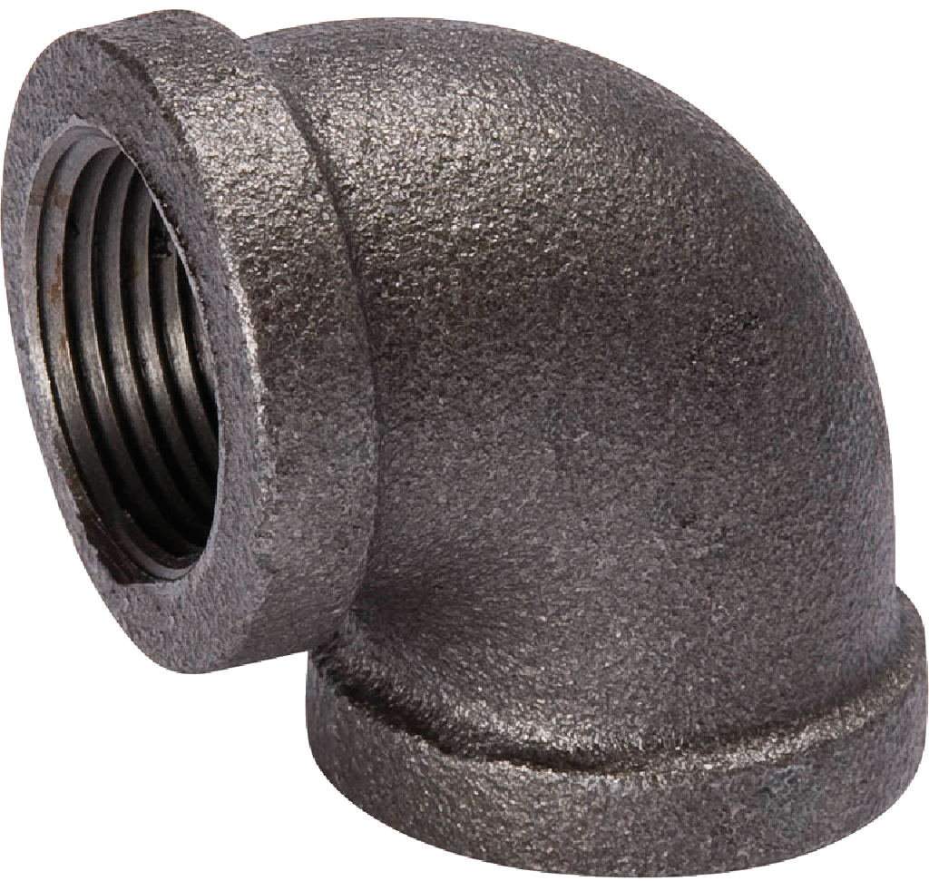 1-1/4 In. 90 Degree Malleable Black Iron Elbow Fitting