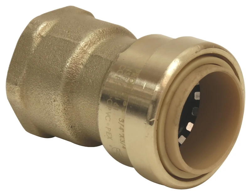 3/4 In. X 3/4 In. Fpt Brass Push Fit Adapter - Model 6630-204