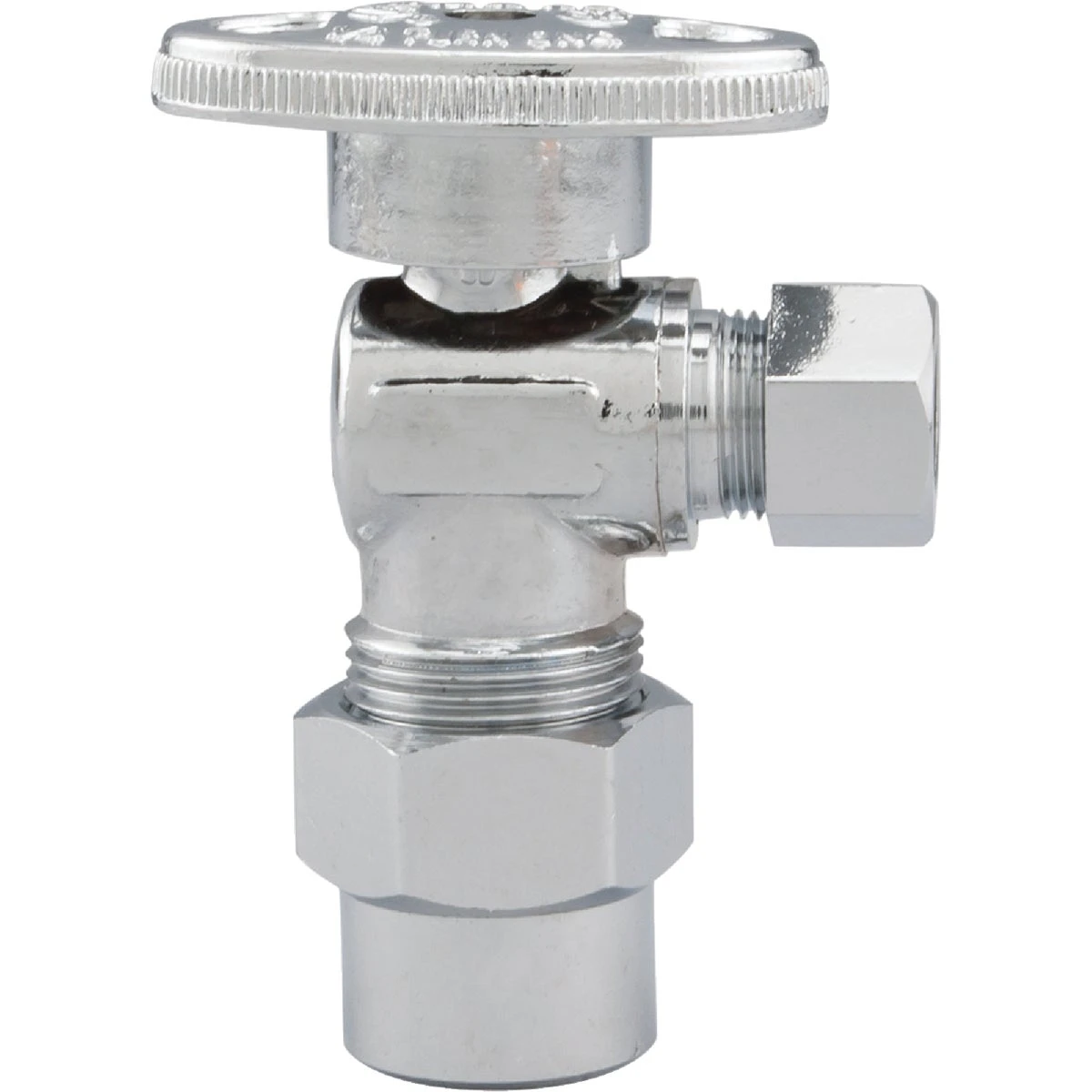 1/2 In. Cpvc X 3/8 In. C Quarter Turn Angle Valve - Chrome-plated Brass