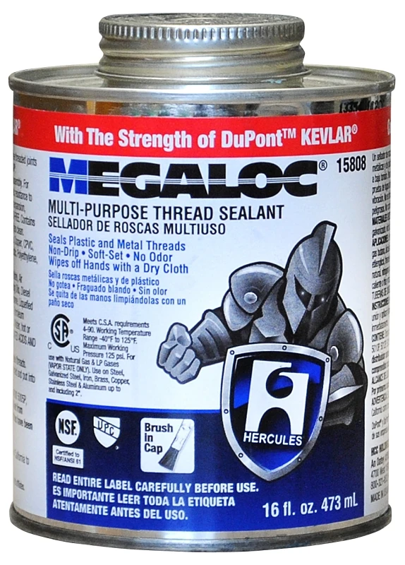 Megaloc Blue Thread Sealant 4 Oz - High Performance For Metal & Plastic