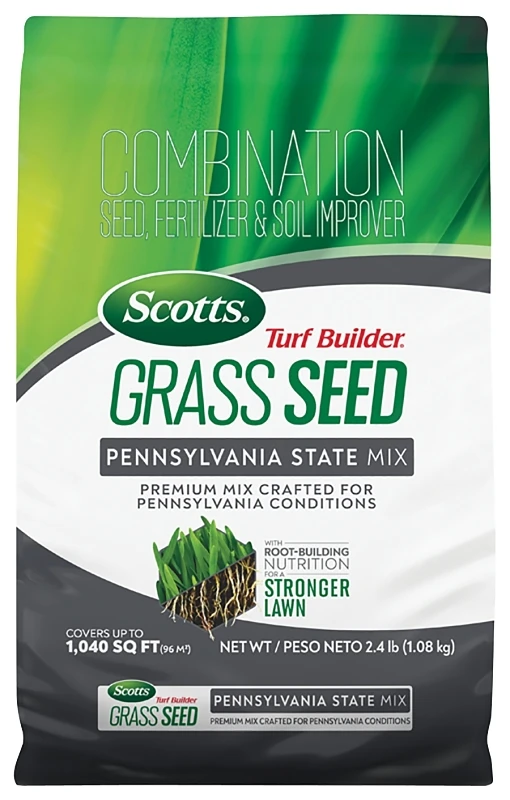 Turf Builder 2.4 Lb. Pennsylvania State Mix Grass Seed, Fertilizer & Soil Improver