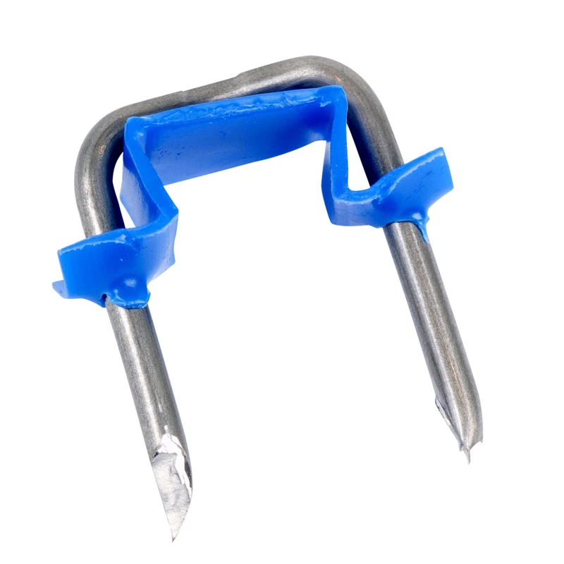 Insulated Metal Cable Staples, Blue, .5-In., 50-Ct.