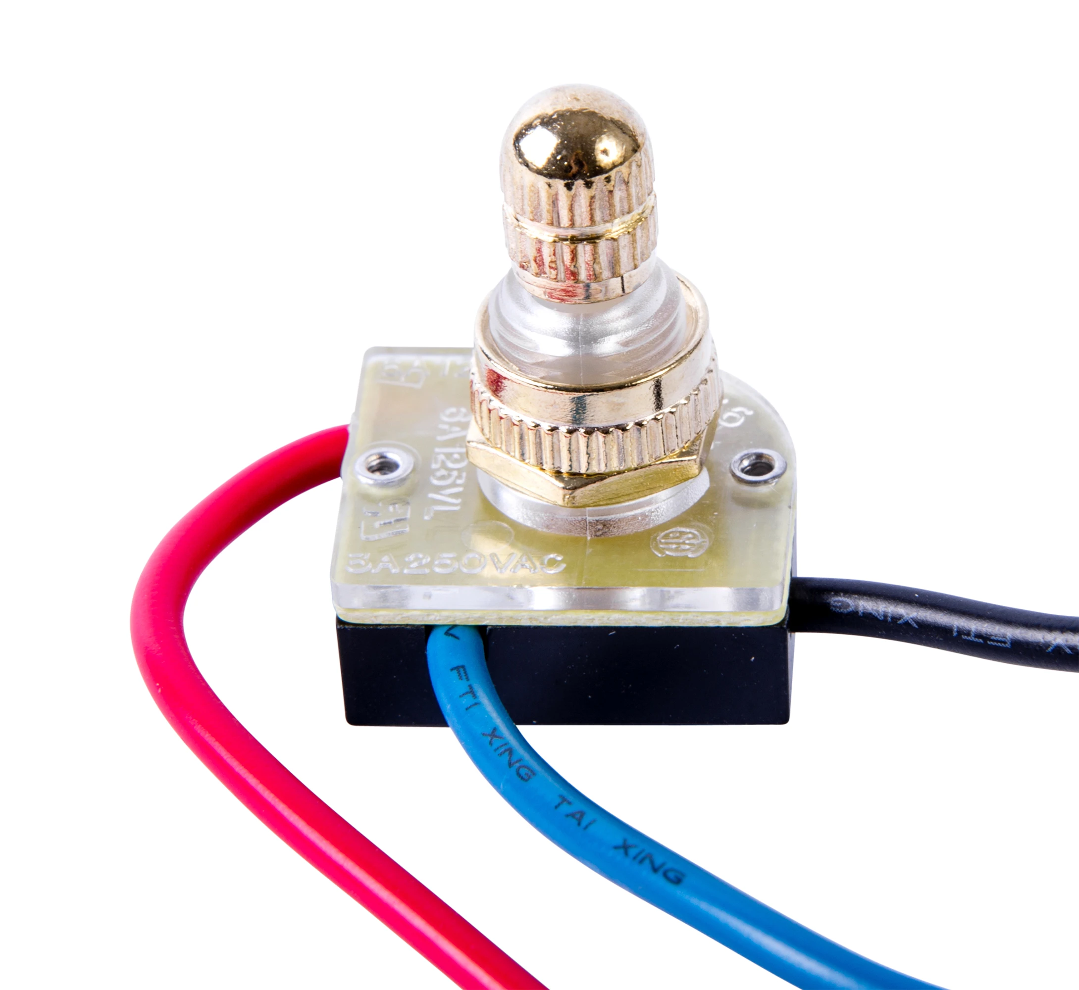 3A Brass-Plated 3-Way Rotary Switch