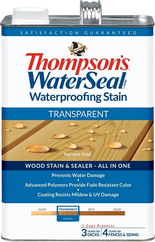 Transparent Harvest Gold Waterproofing Wood Stain And Sealer 1 Gallon