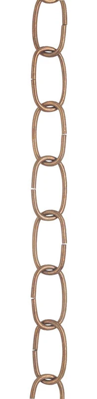 Antique Brass Finish Oval Link Chain, 36 Inches Long