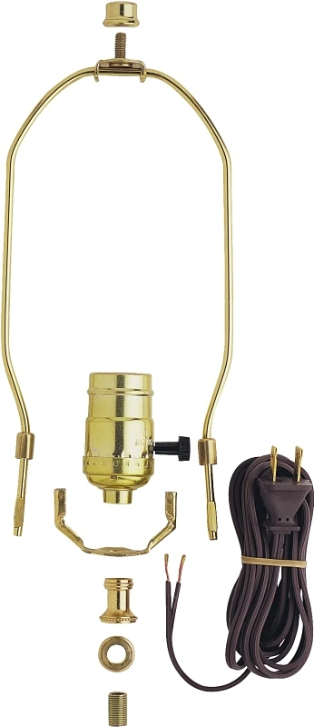 Westinghouse 3-Way Turn-Knob Medium Base Brass Make-A-Lamp Kit