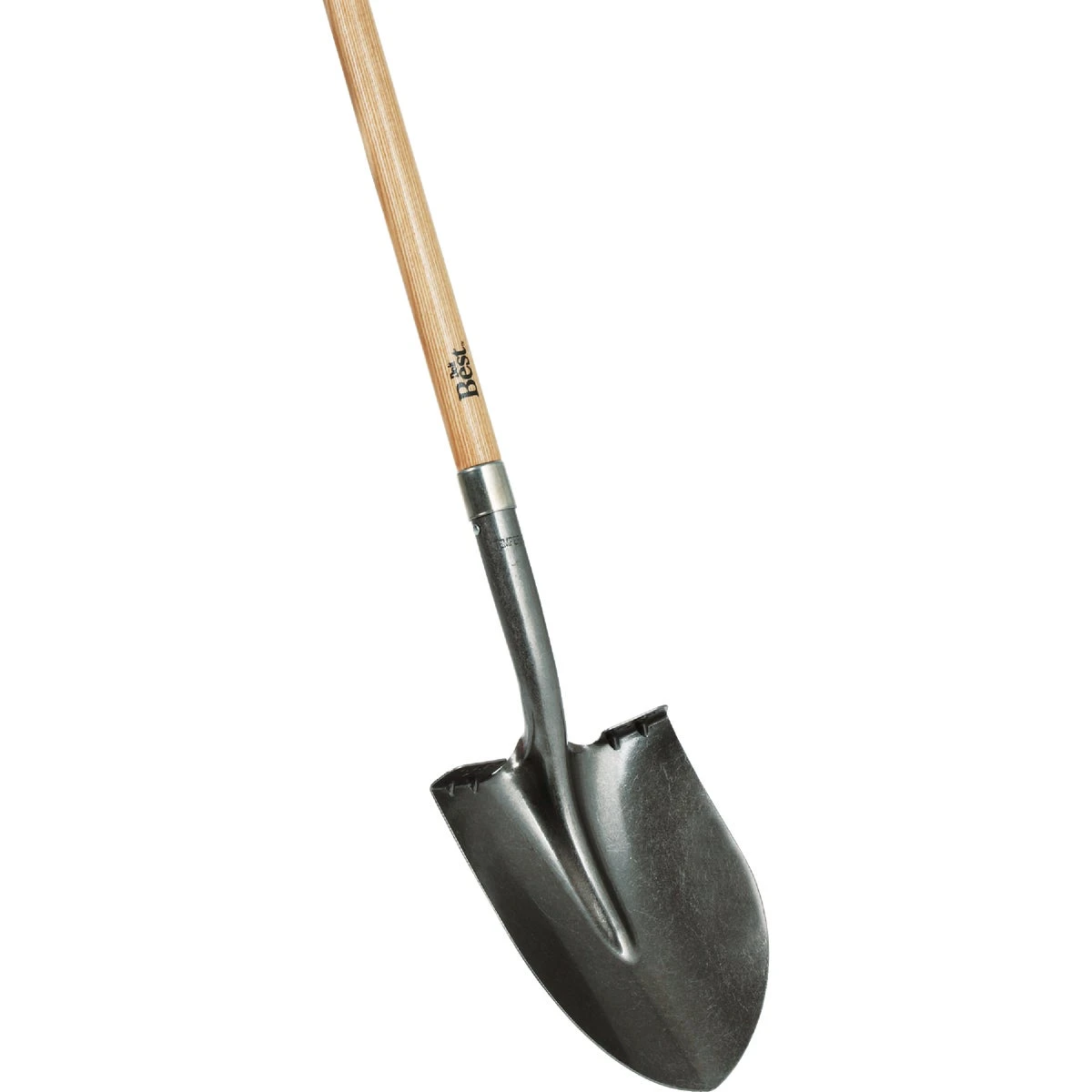 48 In. Wood Handle Round Point Shovel With Steel Blade