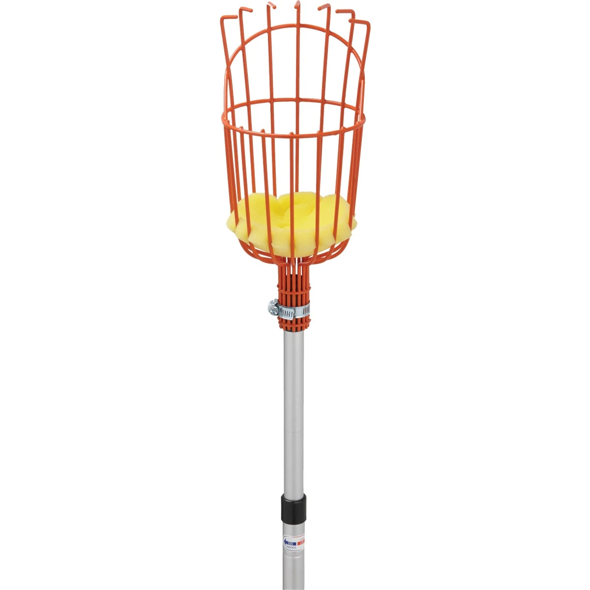 Fruit Picker With Long Telescopic Handle - Enameled Steel And Aluminum