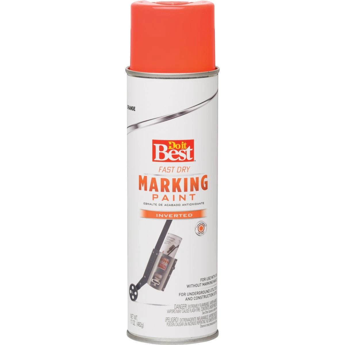 Inverted Marking Spray Paint - Model 203166d - Orange Color