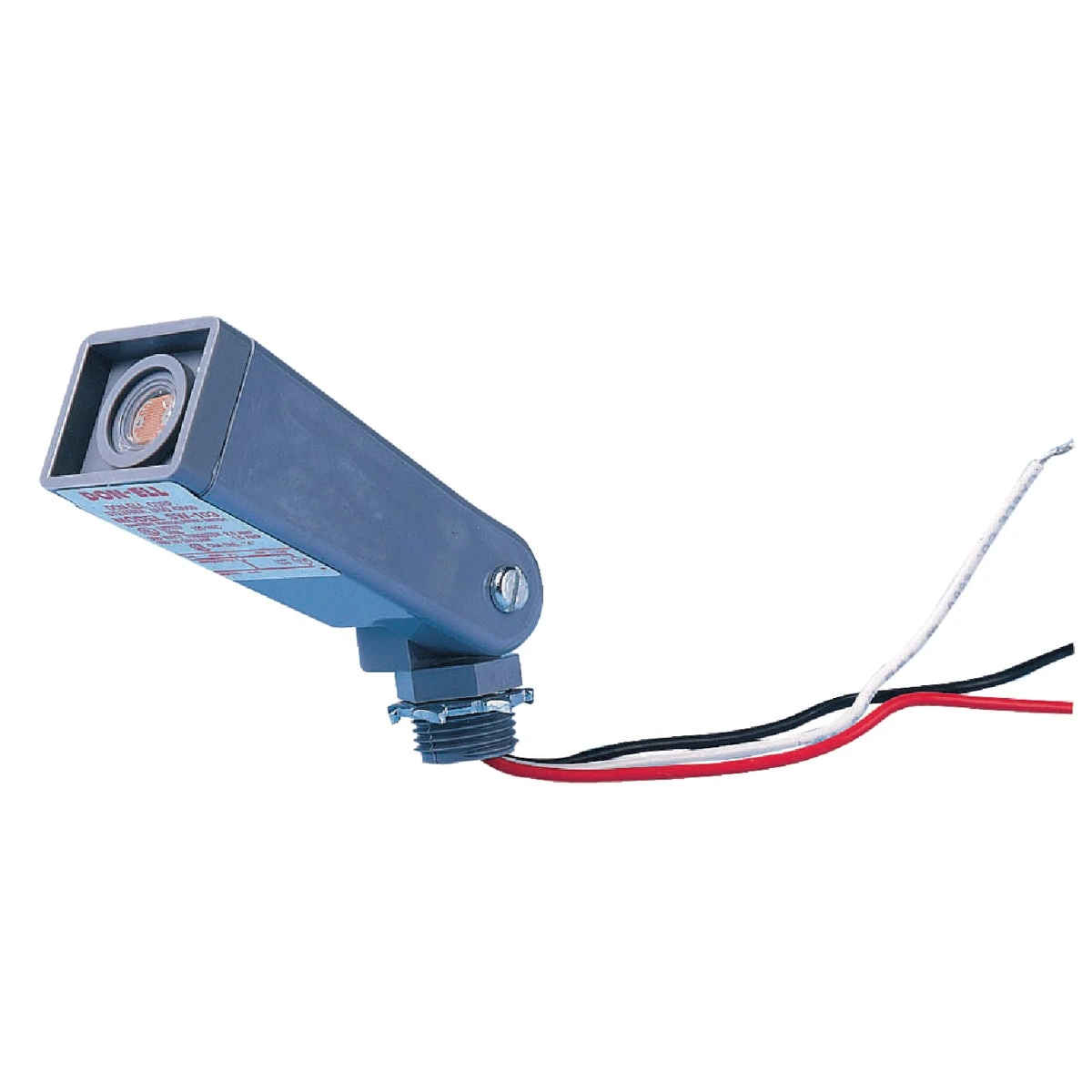 Hard Wire Gray Floodlight Photocell Lamp Control, 300 Watt, 120 Volt, Model 507295