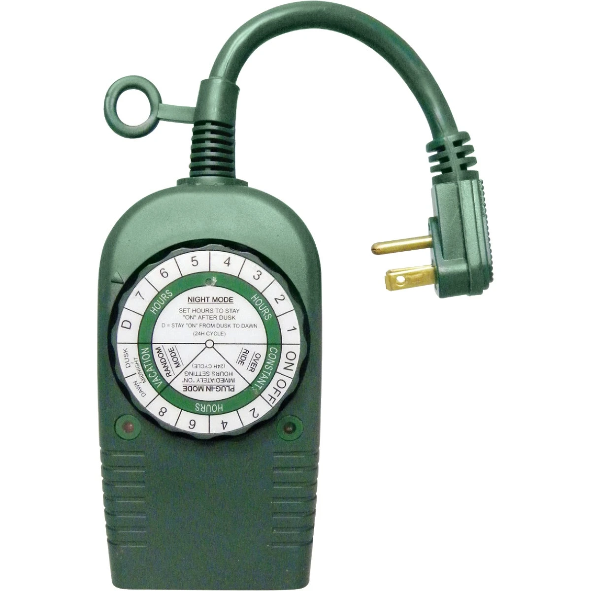 12.5a 120v 1500w Green Outdoor Timer With Automatic Programming