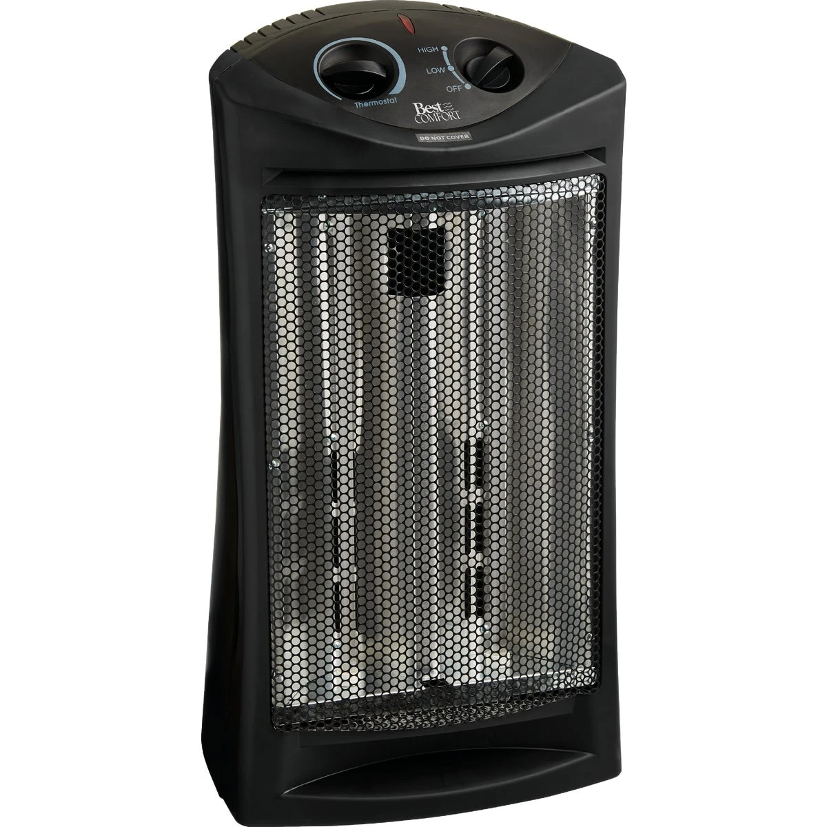 1500w 120v Tower Quartz Heater With Adjustable Thermostat And Safety Features