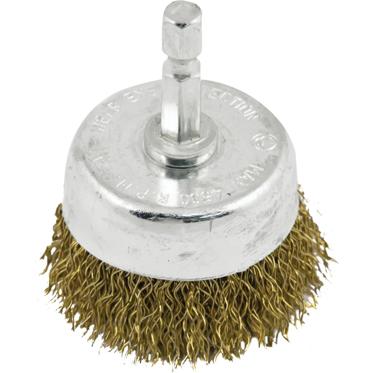1-1/2 Inch Fine Drill-mounted Wire Brush With 1/4 Inch Shank