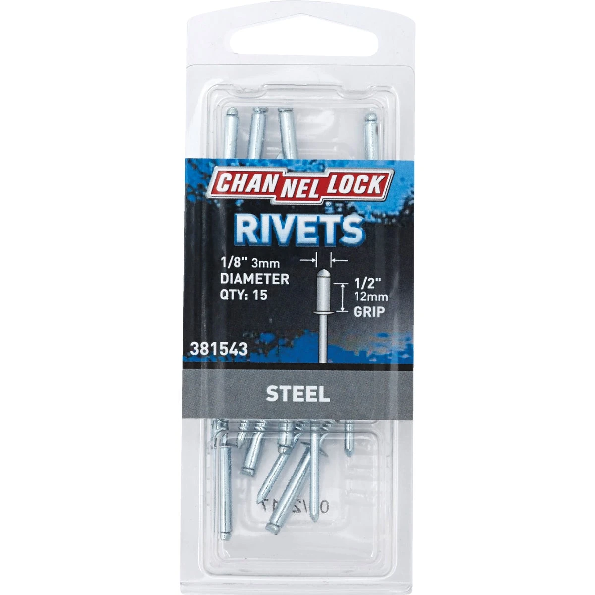 STEEL RIVETS 1/8X1/2