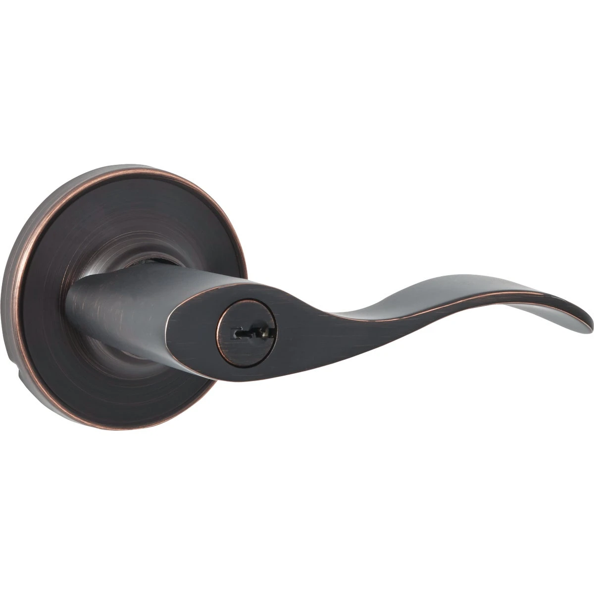 Oil Rubbed Bronze Wave Entry Door Lever - Model Lc2x700b